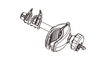 Wspornik krótki Trio/Quattro z zamkiem oraz dwoma kluczykami.