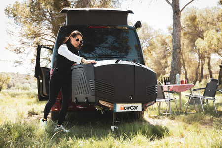 Towbox V3 Camper czarny - bagażnik box montowany na hak