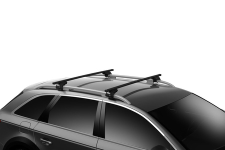Bagażnik dachowy na relingi Thule Squarebar 7124 + Thule Evo Raised Rail 7104