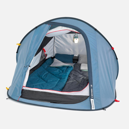 Zestaw - platforma dachowa CampUp + namiot 2-osobowy Quechua
