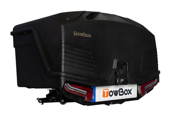 Towbox ALPHA Black Edition - bagażnik box montowany na hak