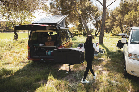 Towbox V3 Camper czarny - bagażnik box montowany na hak