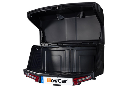 Towbox V3 czarny LED Edition - bagażnik box montowany na hak