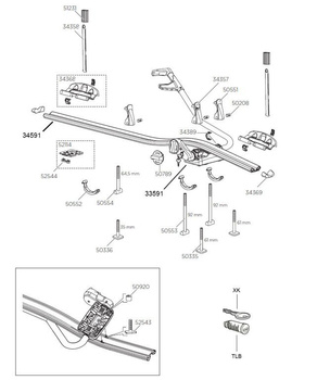 Nakrętka beczułka do klamki do uchwytów rowerowych Thule 591/561/532/598 (50208)